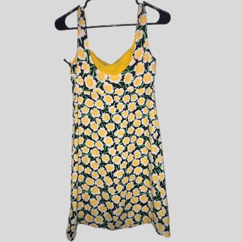 Diane Avon Furstenburg for Target Shift Yellow Poppies Mini dress size 00 - Picture 3 of 5